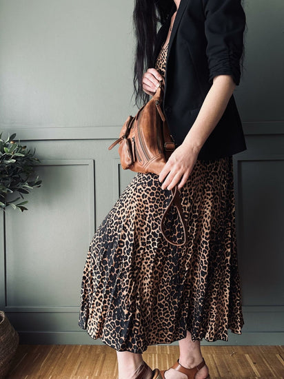 Kjole i loose fit – Leopard - VIAMAJA.DK