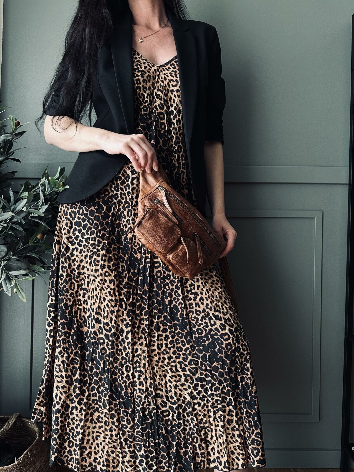 Kjole i loose fit – Leopard - VIAMAJA.DK