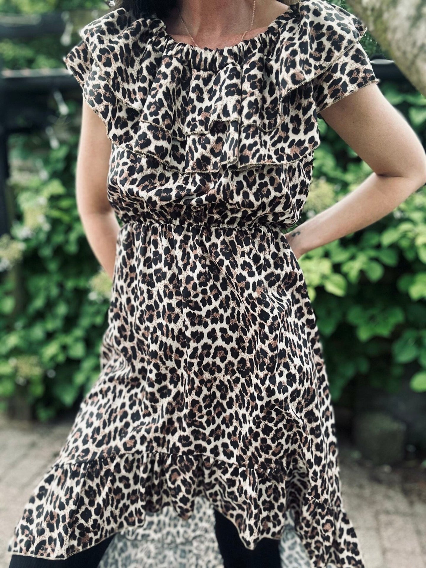 Kjole LANA off shoulder Leo - VIAMAJA.DK