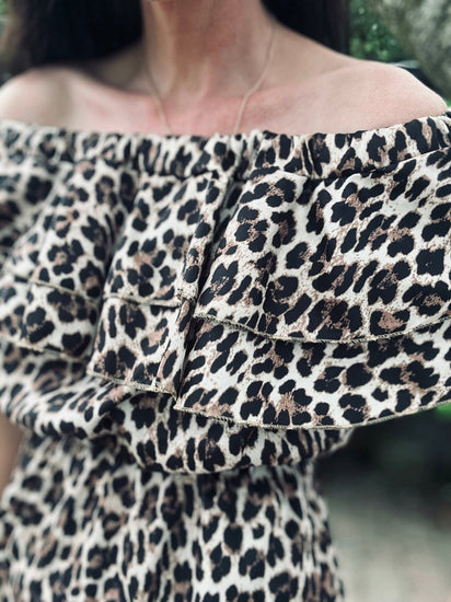 Kjole LANA off shoulder Leo - VIAMAJA.DK