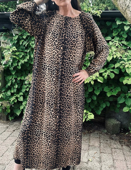 Kjole leopard – Lang - VIAMAJA.DK