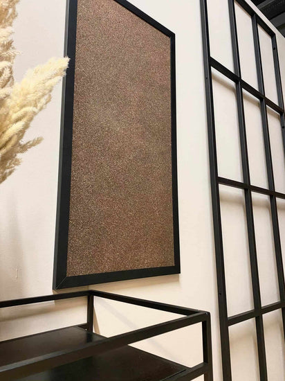 Kork opslagstavle med sort ramme - 50x100cm - VIAMAJA.DK