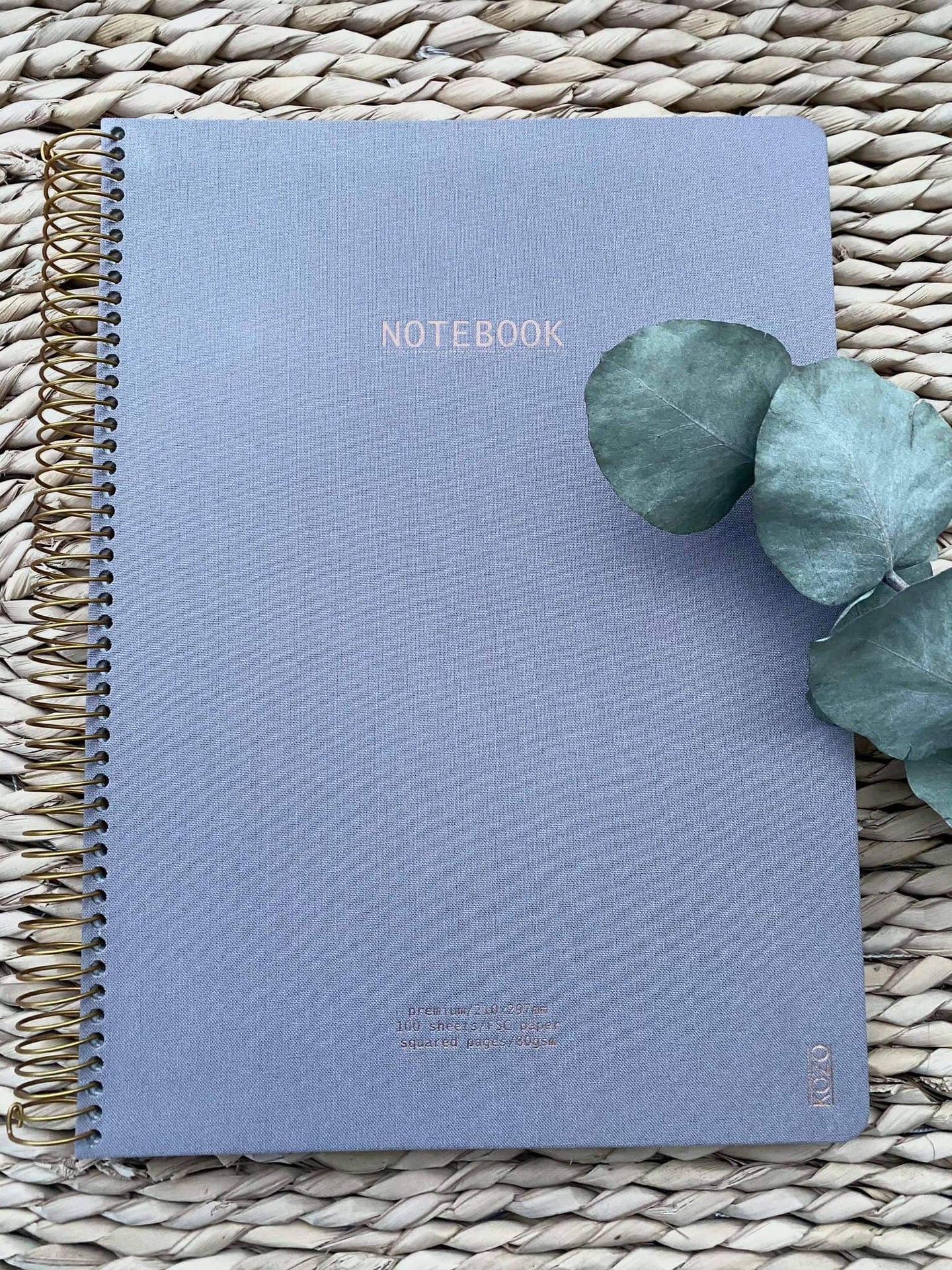 KOZO Notebook A4 – Dusty Grey - Ternet - VIAMAJA.DK