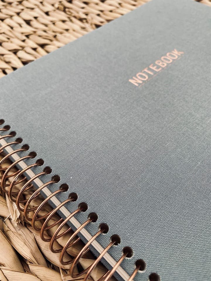 KOZO Notebook A4 linieret - Dusty Blue - VIAMAJA