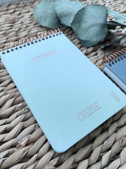 KOZO Notesbog Premium A6 linieret – Dusty green - VIAMAJA.DK