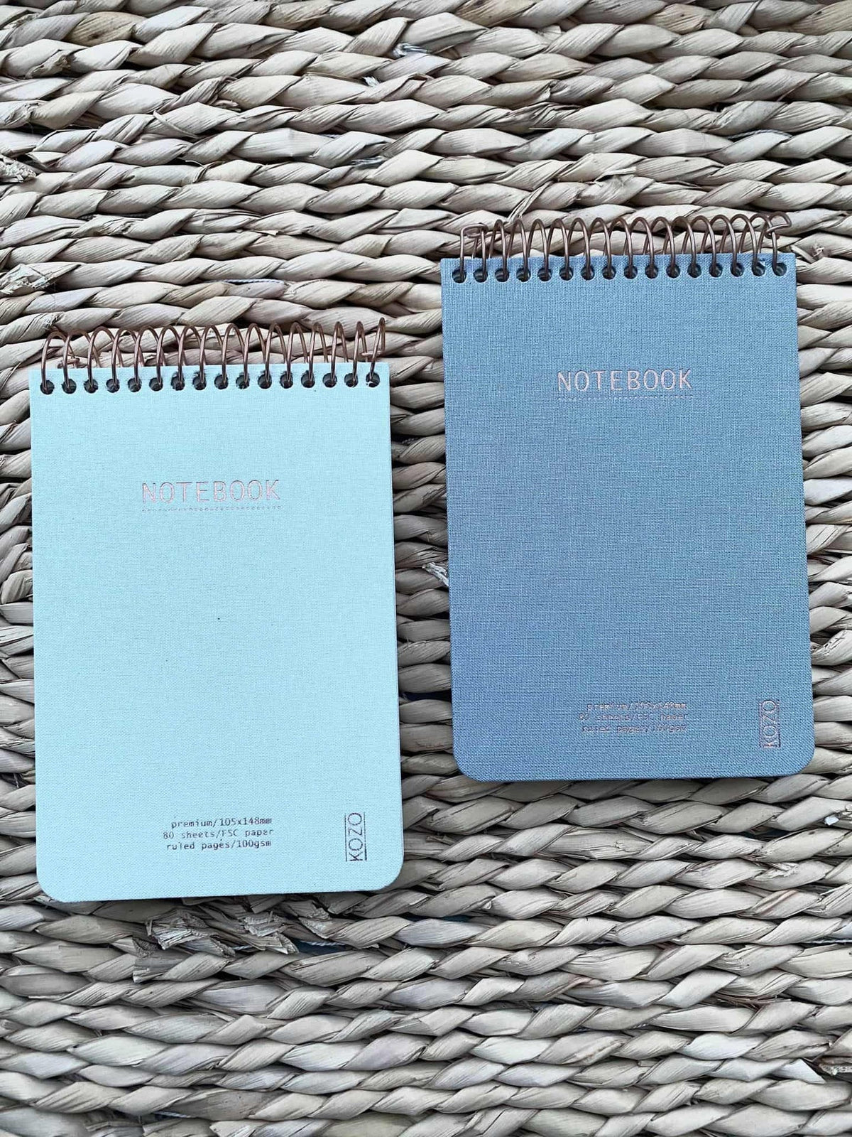 KOZO Notesbog Premium A6 liniert – Dusty blue - VIAMAJA.DK