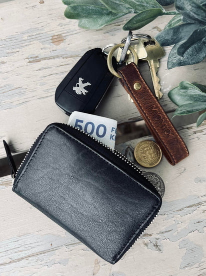 Kreditkortholder - BLACK Leather - VIAMAJA.DK