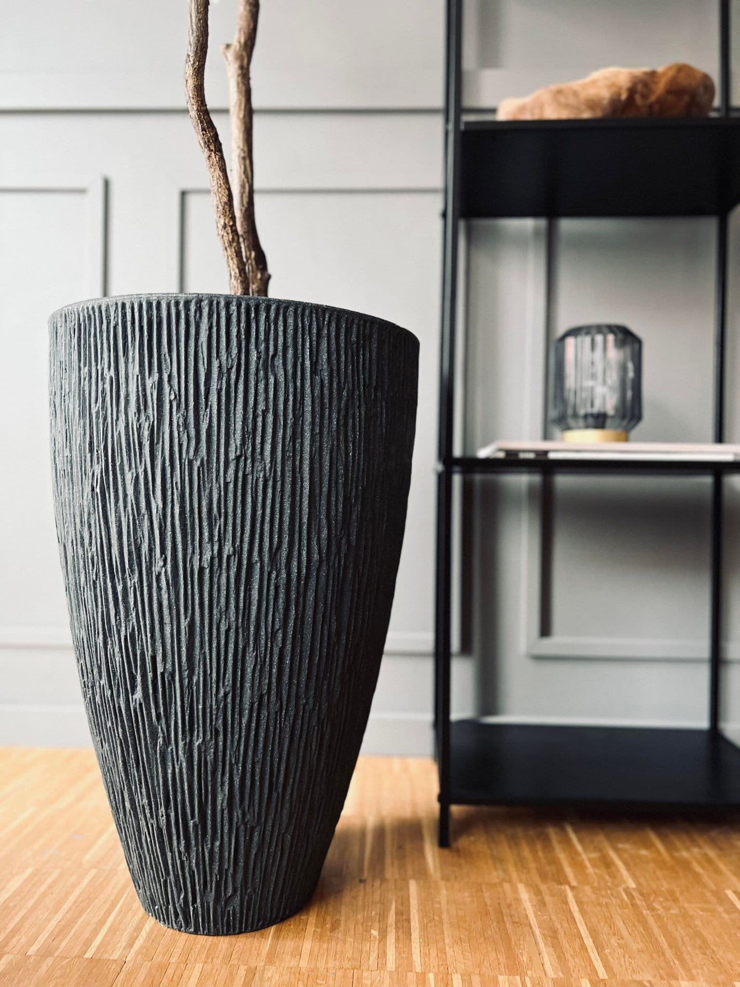Krukke i plast - Riflet Koks H 60 cm - VIAMAJA.DK