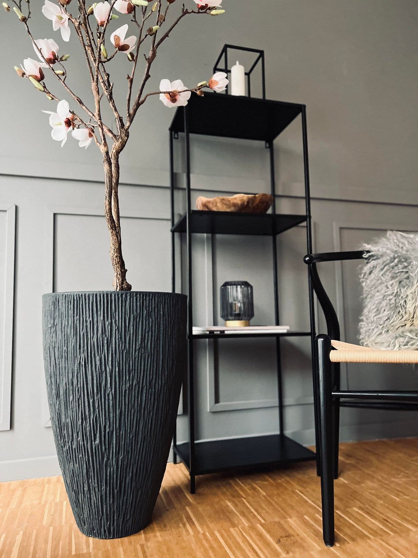 Krukke i plast - Riflet Koks H 60 cm - VIAMAJA.DK