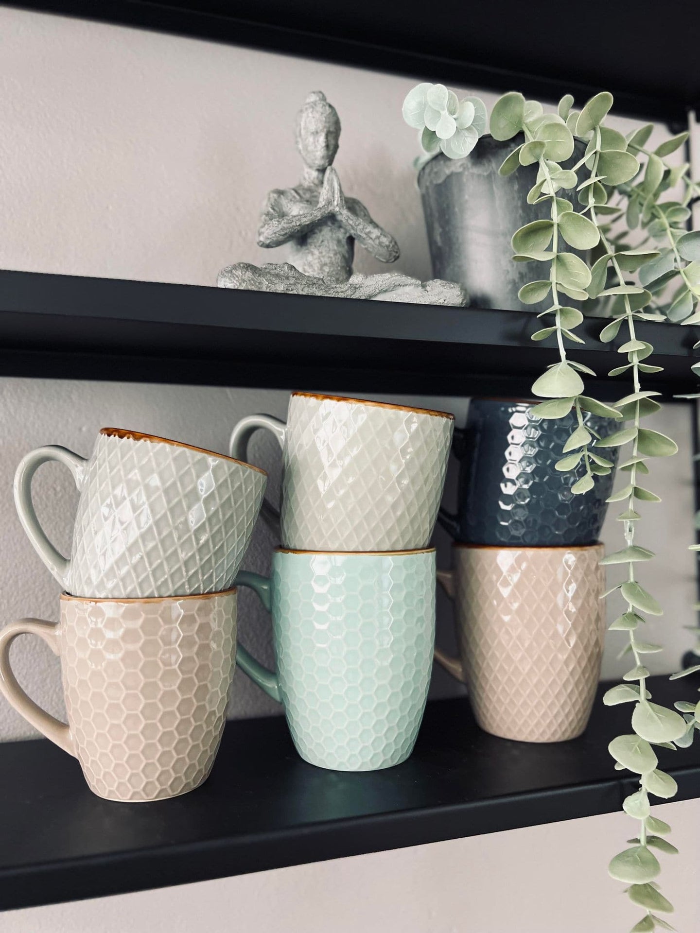 Krus blandet farver - BIG SIZE 4 stk - VIAMAJA.DK