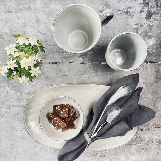 Krus XL med hank i stentøj – Stone - VIAMAJA.DK