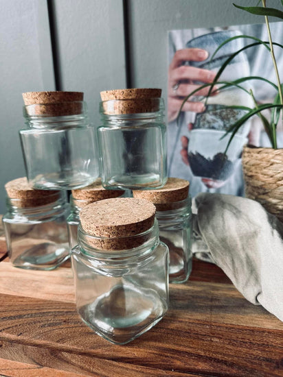 Krydderiglas m. kork 160ml – pakke med 6 stk - VIAMAJA.DK