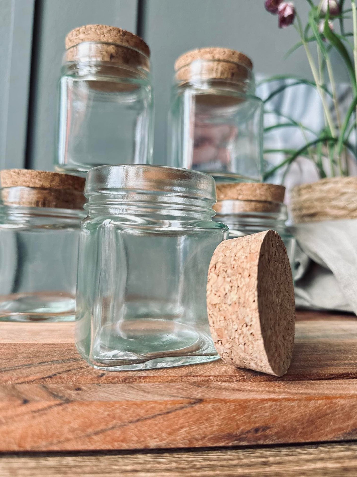 Krydderiglas m. kork 160ml – pakke med 6 stk - VIAMAJA.DK
