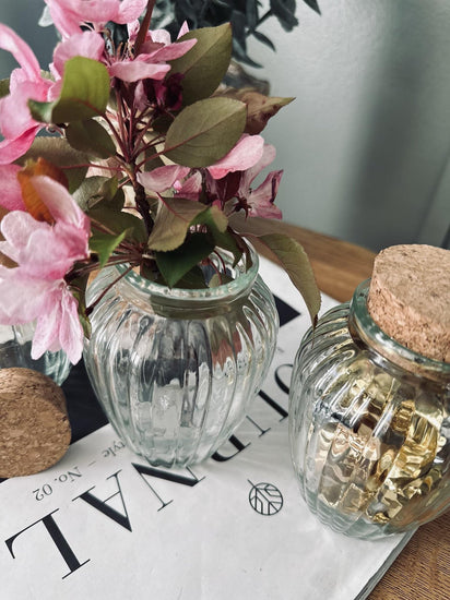 Krydderiglas m. kork 80 ml – pakke med 6 stk - VIAMAJA.DK