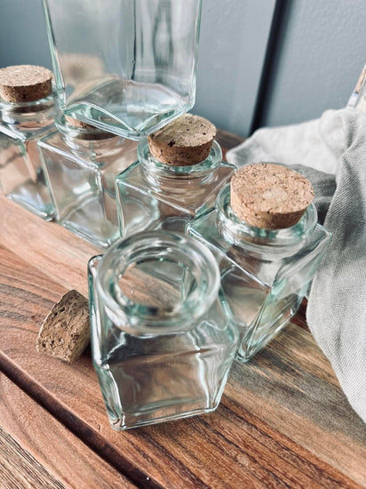 Krydderiglas m. kork 80ml – pakke med 6 stk - VIAMAJA.DK