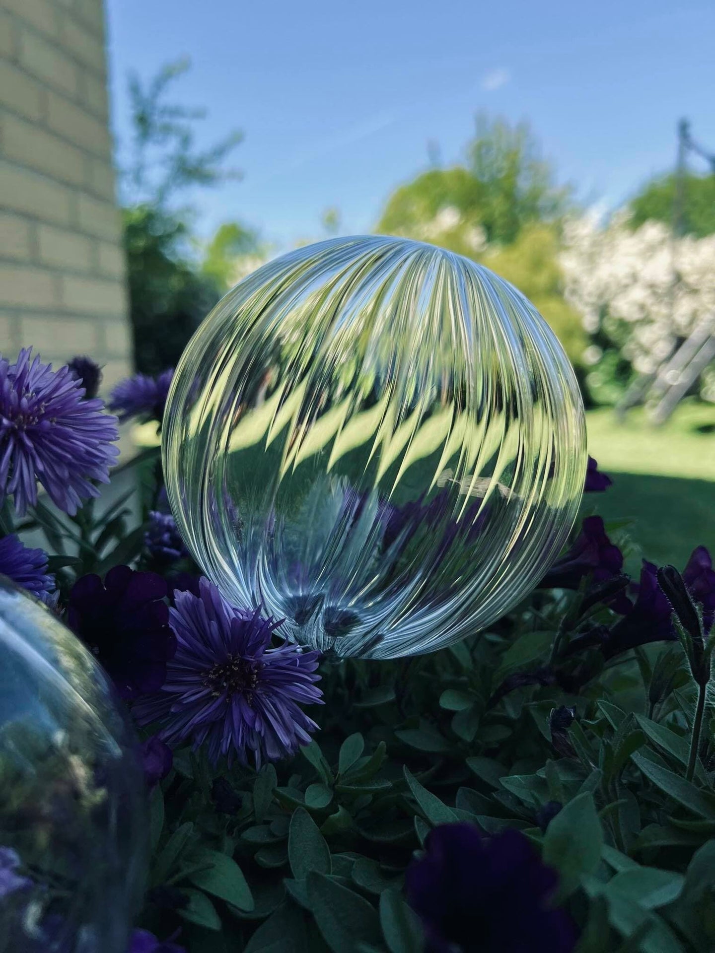 Kugler i klar glas - Sæt af 2 stk til vanding af blomster - VIAMAJA.DK