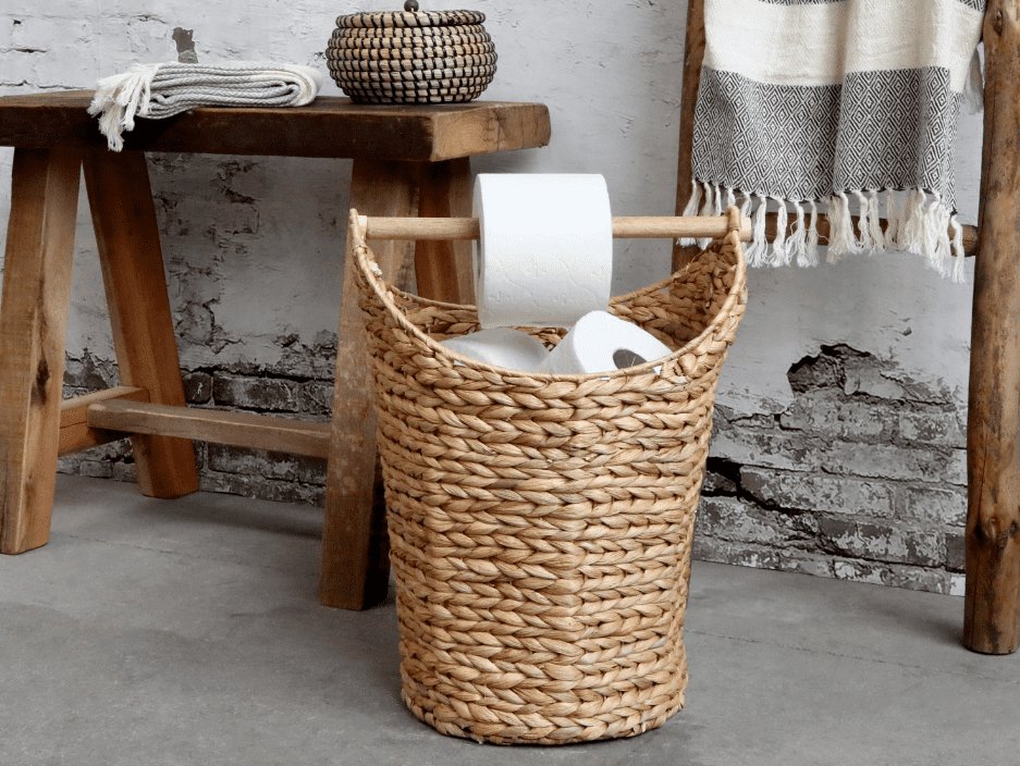 Kurv m. toiletpapirholder – Lys Natur - VIAMAJA.DK