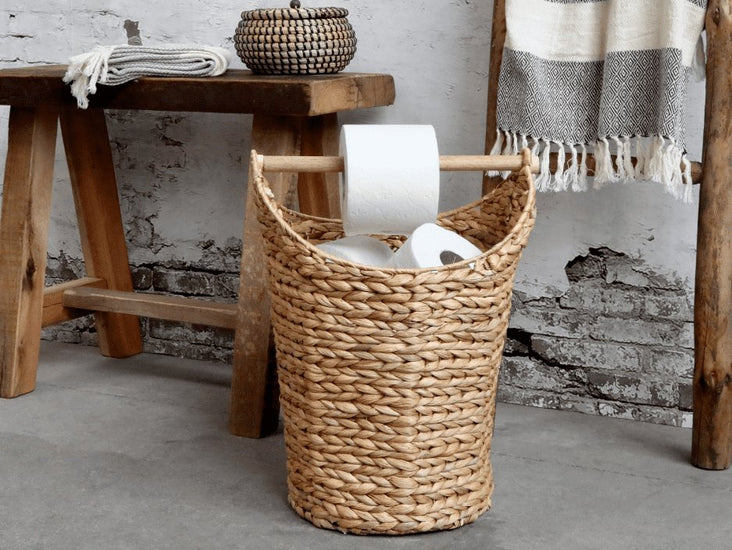 Kurv m. toiletpapirholder – Lys Natur - VIAMAJA.DK