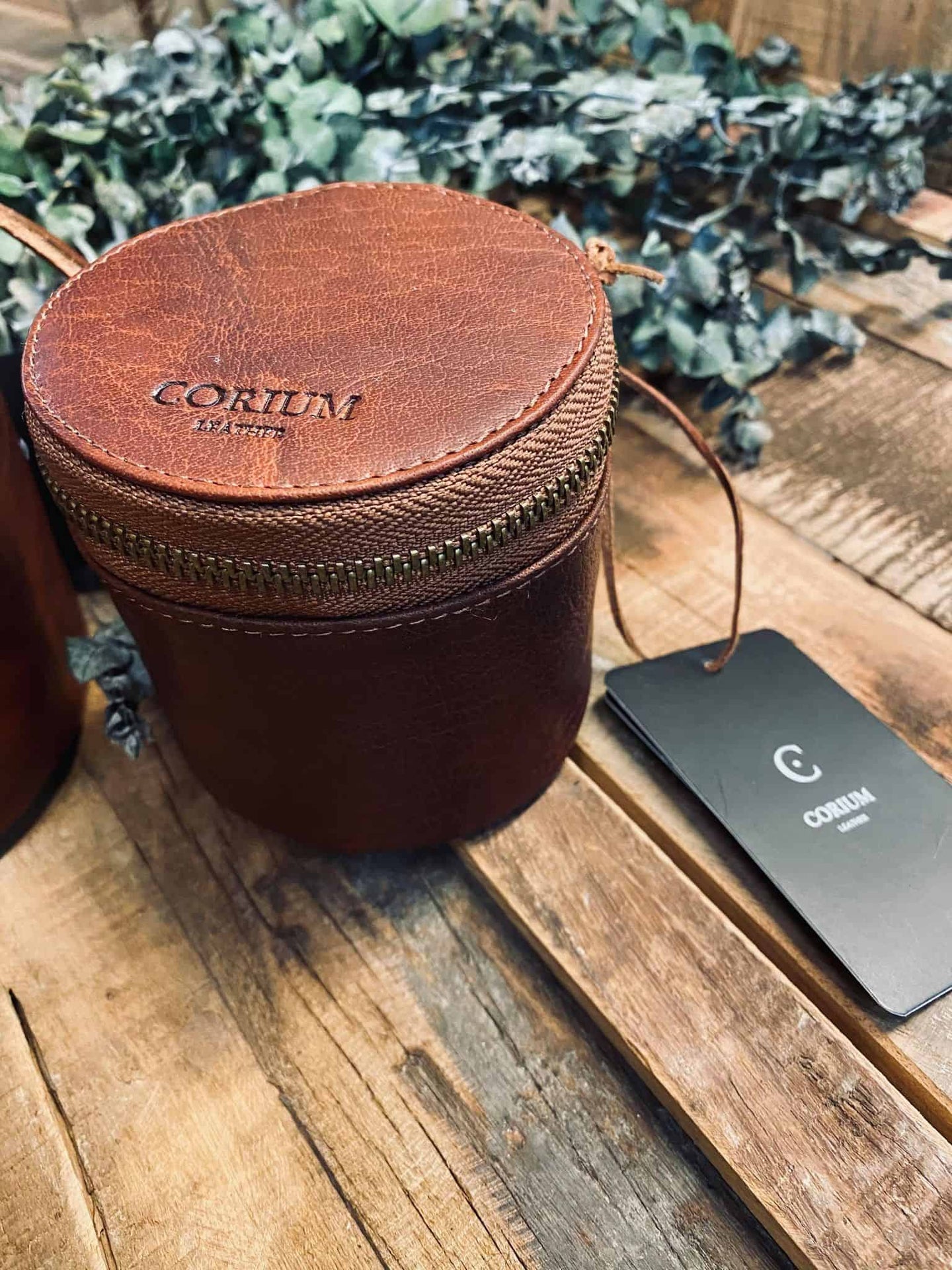 Læder box , Lille – Cognac - VIAMAJA.DK