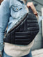 Læder bumbag STRIPE - Blød lammeskind - VIAMAJA.DK