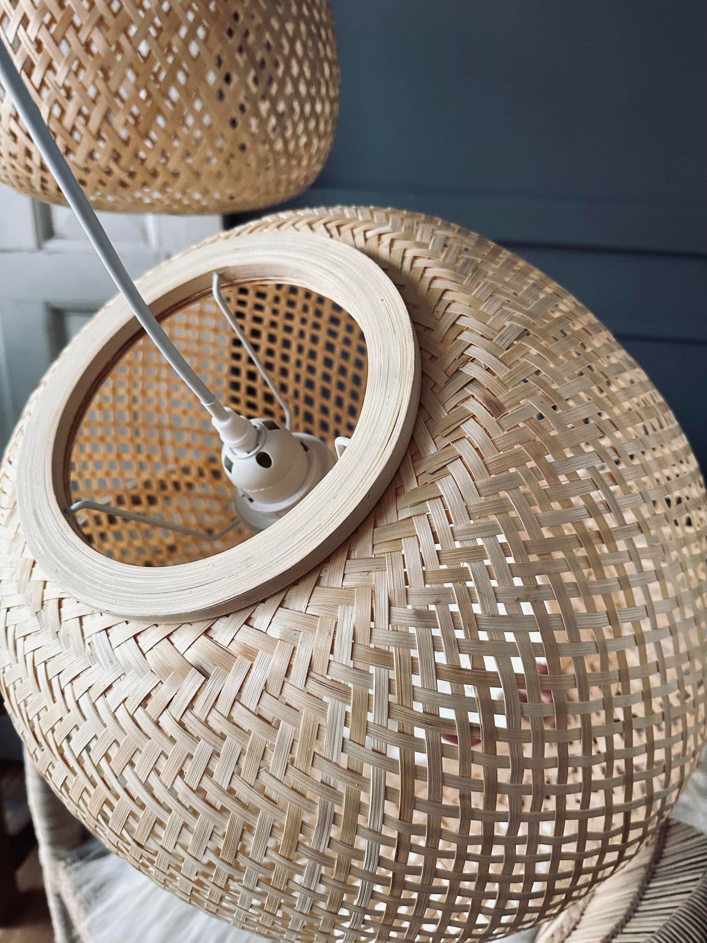 Lampe bambus – Dia 33cm - VIAMAJA.DK