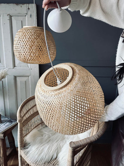 Lampe bambus – Dia 33cm - VIAMAJA.DK