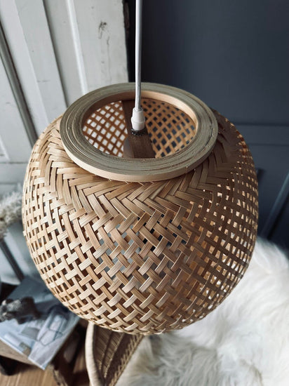 Lampe bambus – Dia 33cm - VIAMAJA.DK