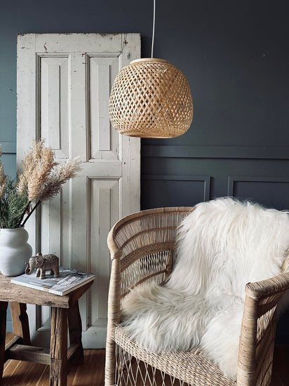 Lampe bambus – Dia 33cm - VIAMAJA.DK