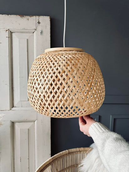Lampe bambus – Dia 33cm - VIAMAJA.DK