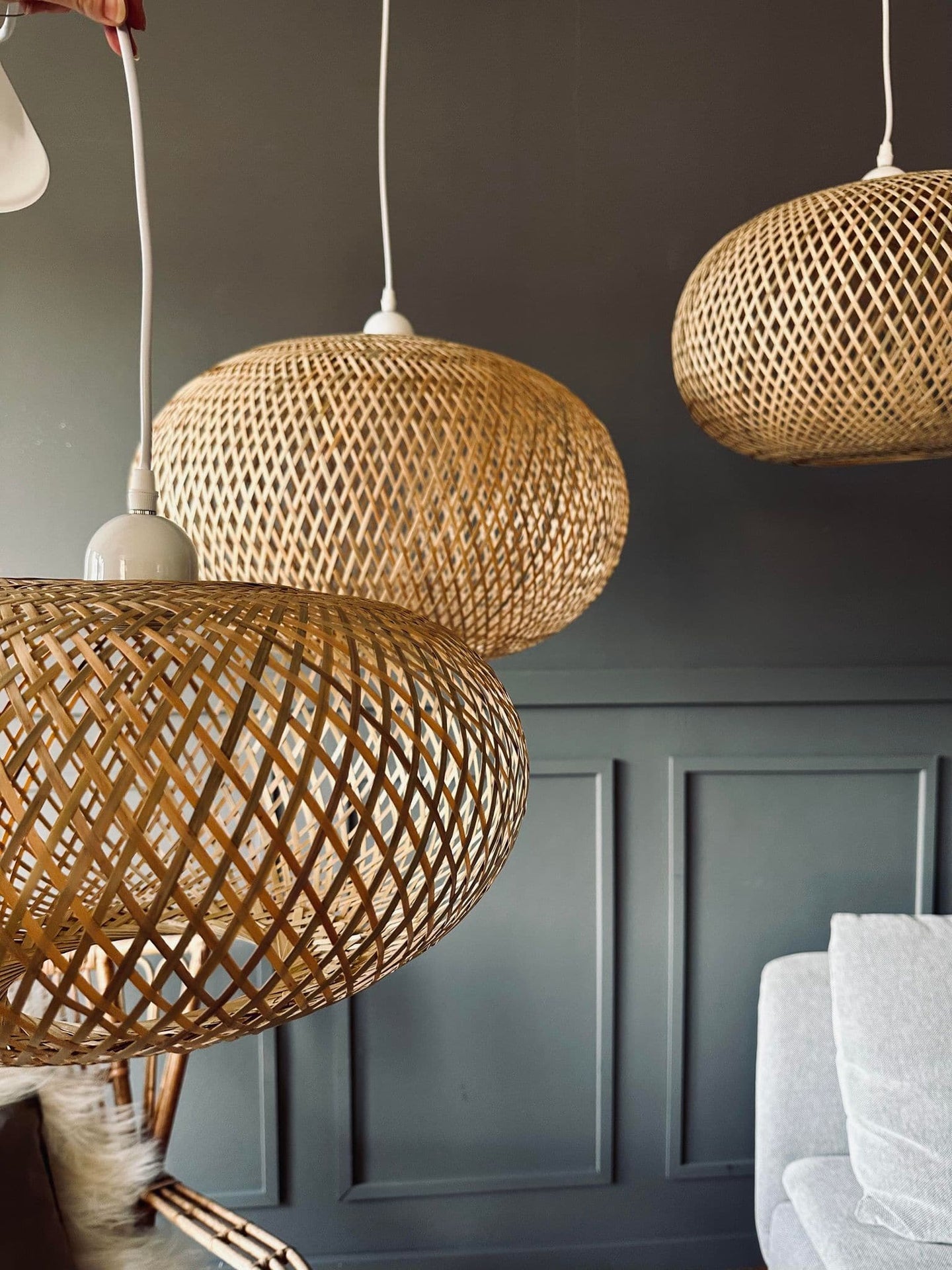 Lampe bambus - Dia 45cm - VIAMAJA.DK