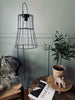 Lampe med solceller – svart metall