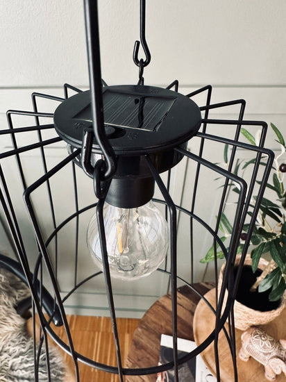Lampe med solceller – Black metal - VIAMAJA.DK