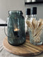 Lanterne i glas til fyrfadslys - Mørk grøn - VIAMAJA.DK