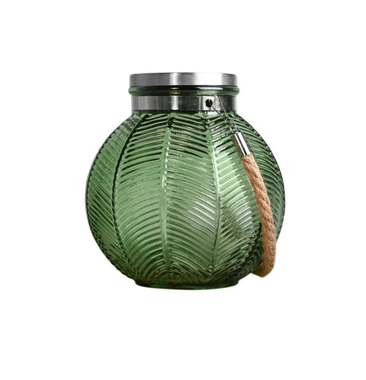 Lanterne med solceller i grøn glas - VIAMAJA.DK