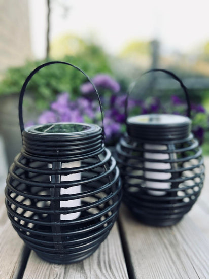 Lanterne med solceller – Mellem TILBUD med 2 stk - VIAMAJA.DK