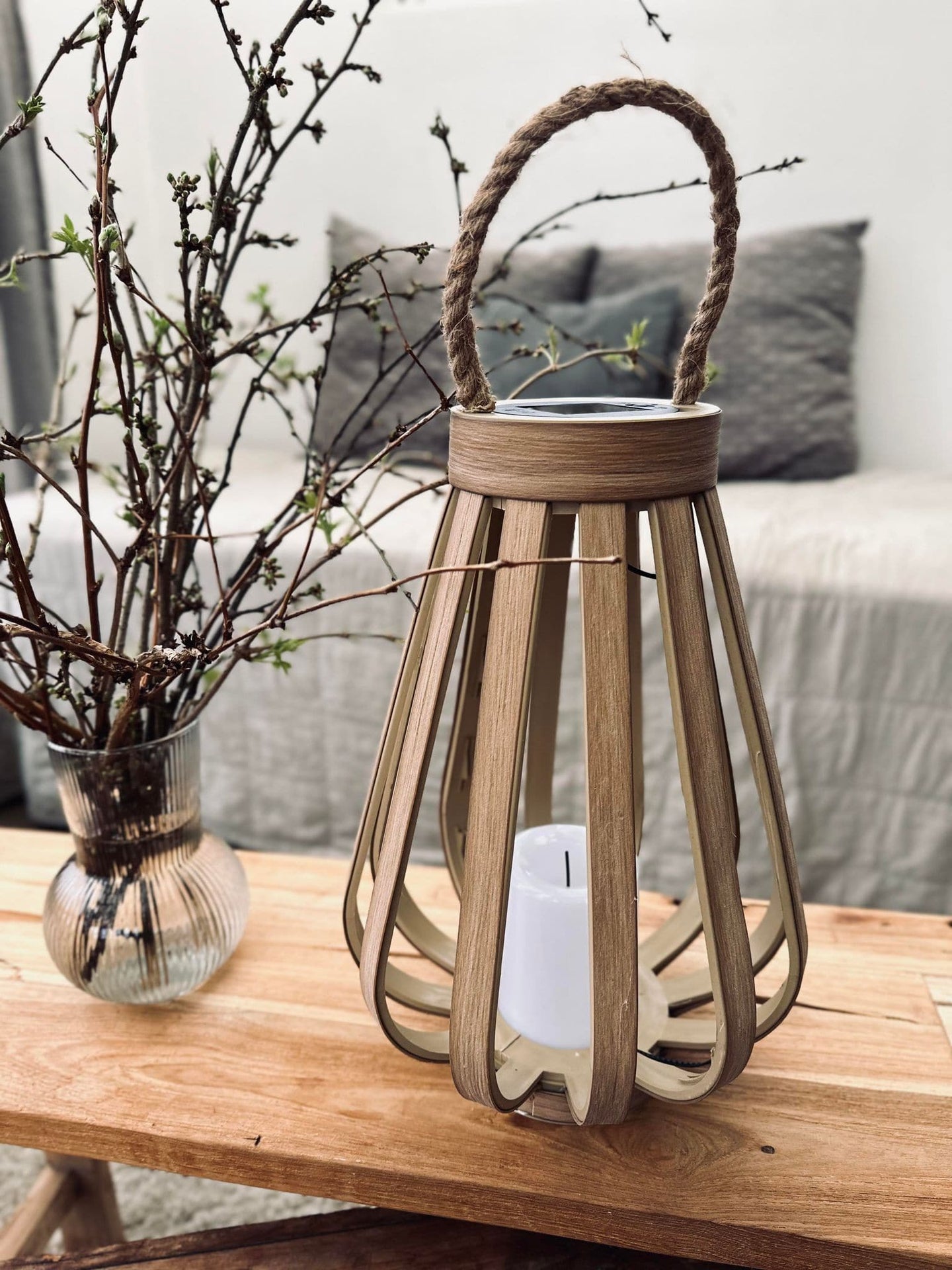 Lanterne med solceller – Nature 34cm - VIAMAJA.DK