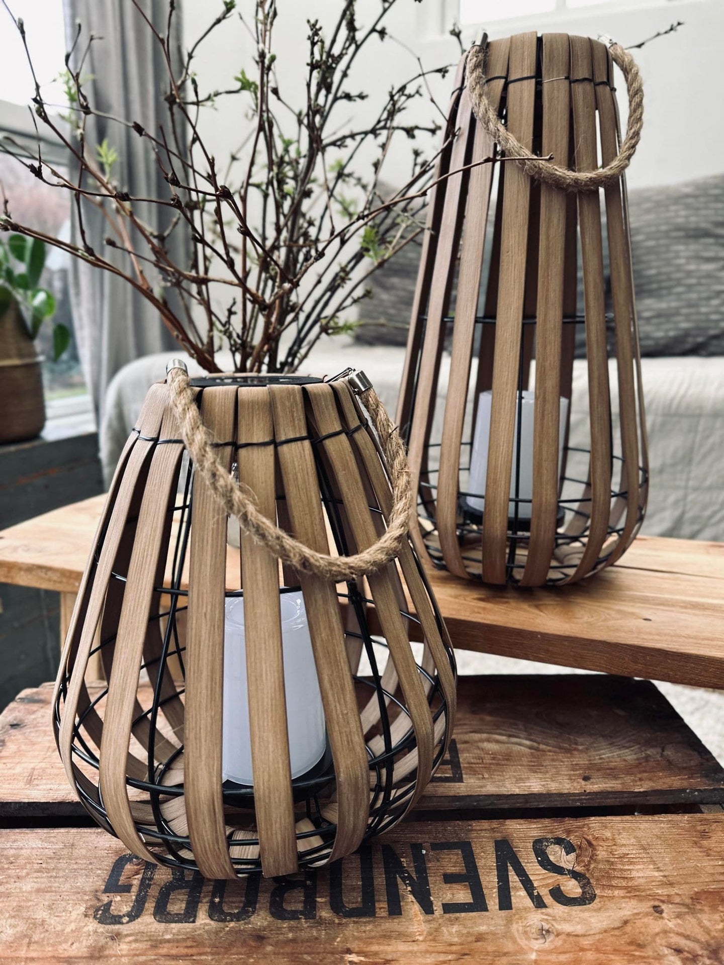 Lanterne med solceller – Nature 43cm - VIAMAJA.DK