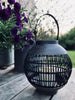 Lanterne med solceller Rattan kule