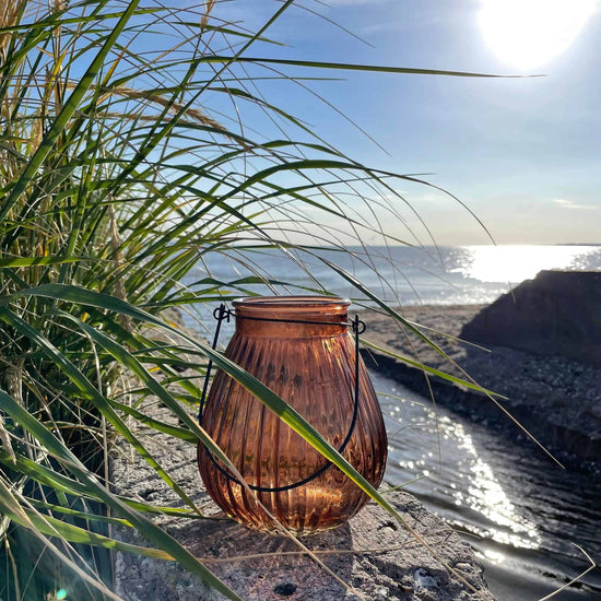 Lanterne – Rillet glas Gylden - VIAMAJA.DK
