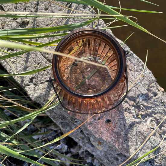 Lanterne – Rillet glas Gylden - VIAMAJA.DK