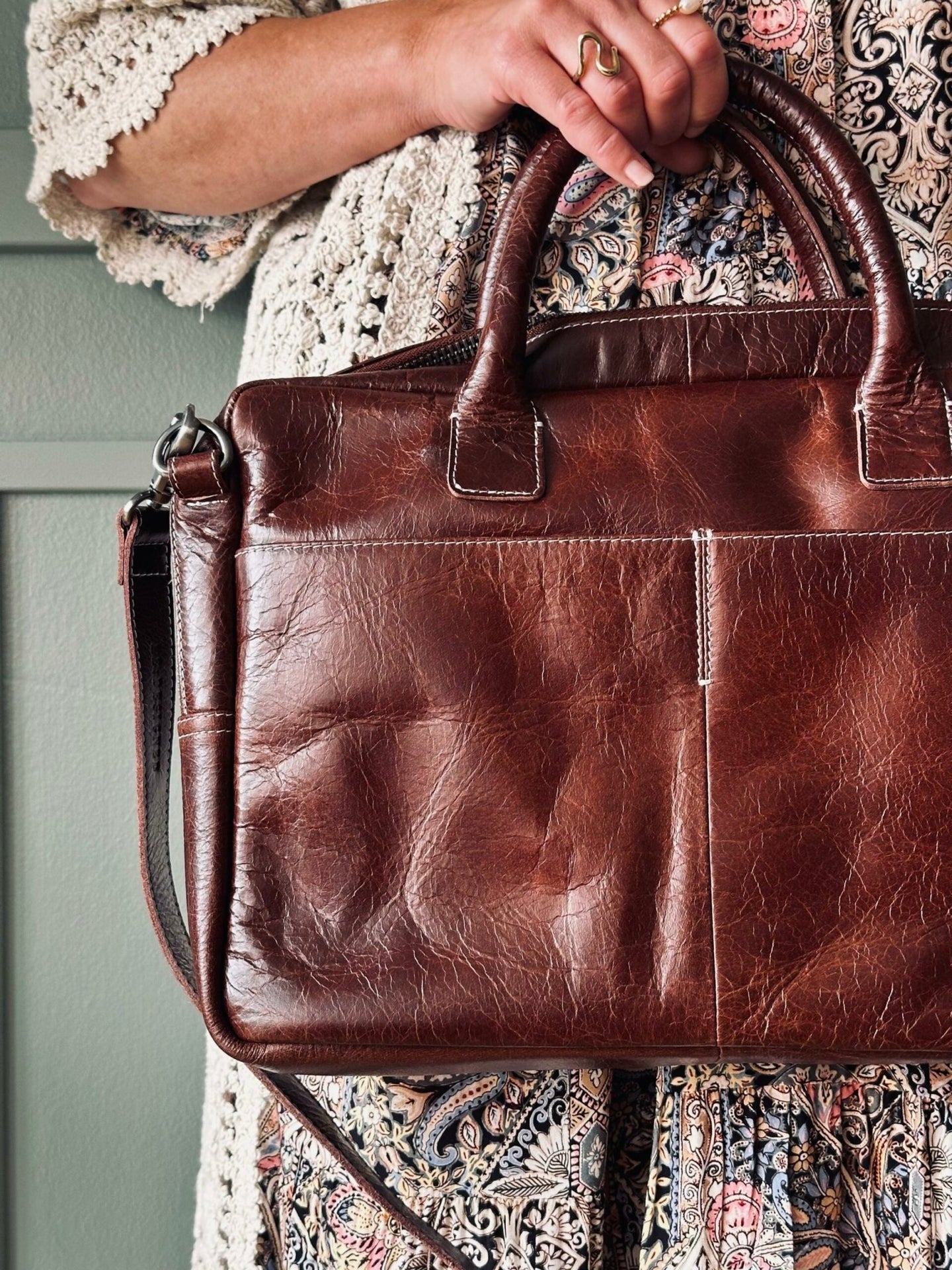 Laptop Falke brown leather - VIAMAJA.DK