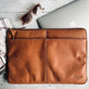 Laptop sleeve Cognac leather - VIAMAJA.DK