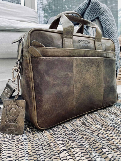 Laptop Taske MELLO – Olivien skind – - VIAMAJA.DK