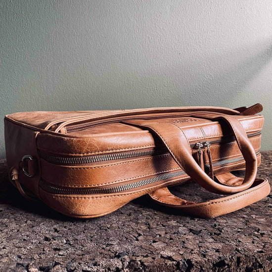 Laptop Taske MELLO – Vintage Brun skind - VIAMAJA.DK