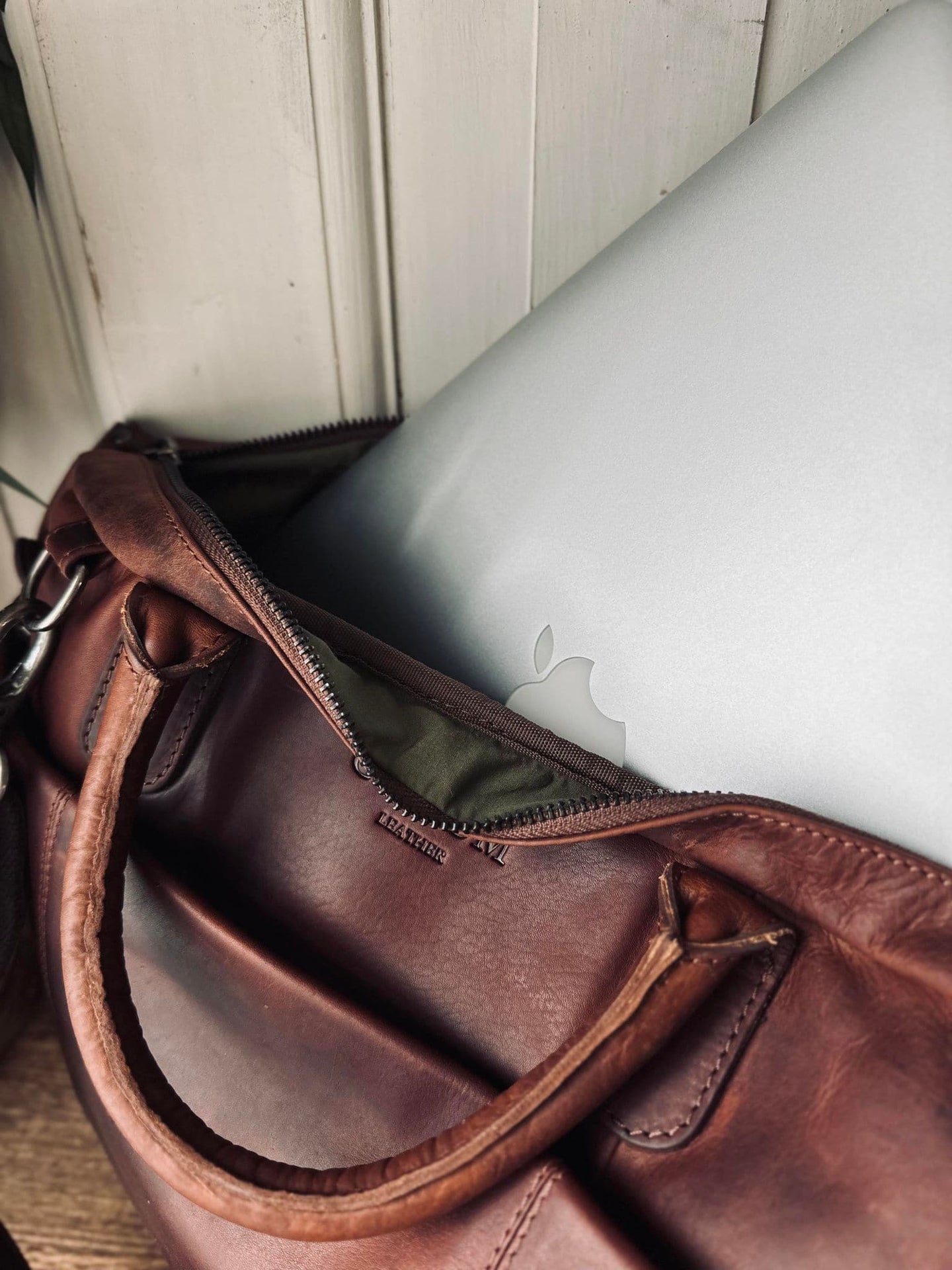 Laptop taske slim - Vintage Brown - VIAMAJA.DK