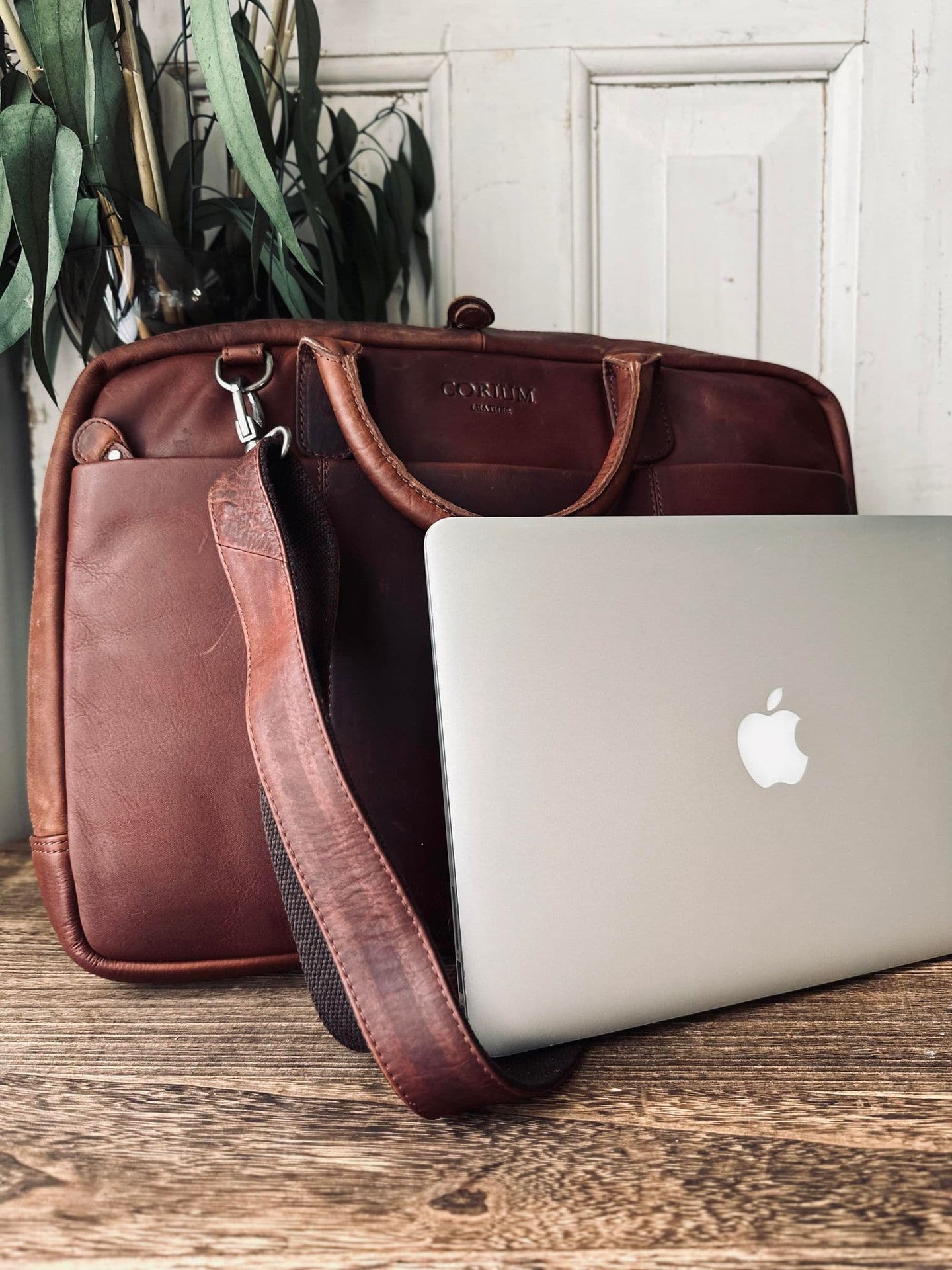 Laptop taske slim - Vintage Brown - VIAMAJA.DK