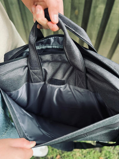 Laptoptaske Grå - Genanvendt plastflasker - VIAMAJA.DK