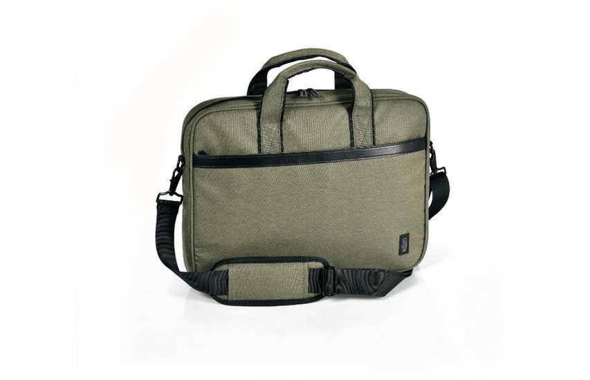 Laptoptaske Oliven - Genanvendt plastflasker - VIAMAJA.DK