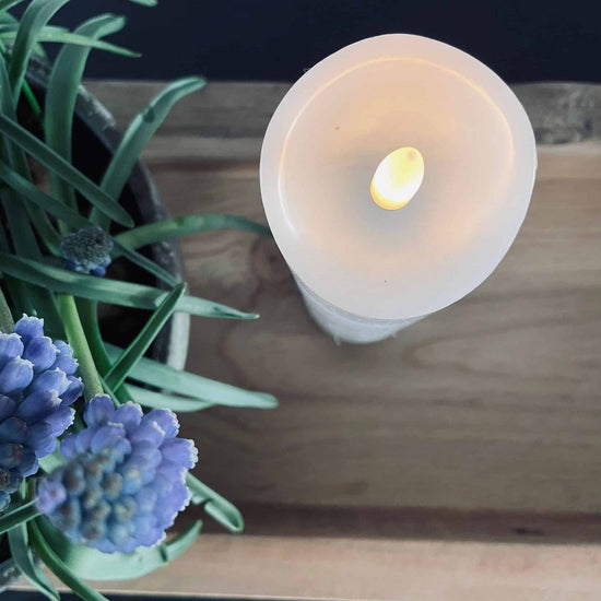 LED Bloklys – 20cm – med 3D væge - VIAMAJA.DK