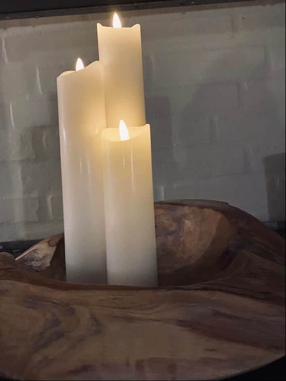 LED Bloklys – 25cm – med 3D væge - VIAMAJA.DK